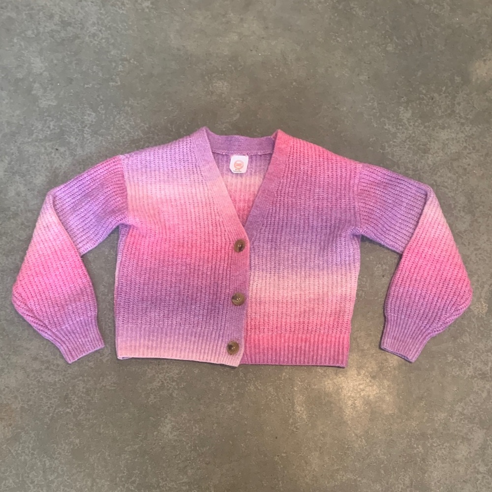 Wonder Nation Purple and Pink Gradient Cardigan